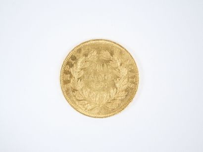 Pièce de 20 francs en or, Napoléon III tête...