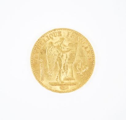 Pièce de 20 francs en or, Génie, 1876 A.