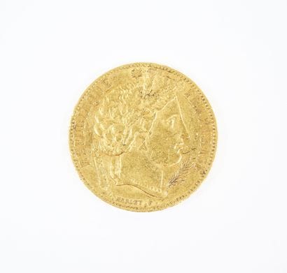 Pièce de 20 francs en or, Cérès, 1850 A.