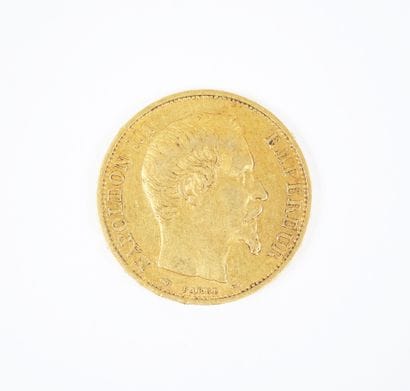 Pièce de 20 francs en or, Napoléon III tête...