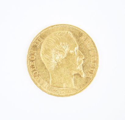 Pièce de 20 francs en or, Napoléon III tête...