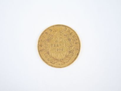 Pièce de 20 francs en or, Napoléon III tête...