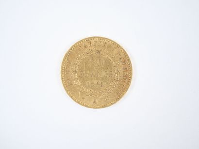 Pièce de 20 francs en or, Génie, 1875 A.