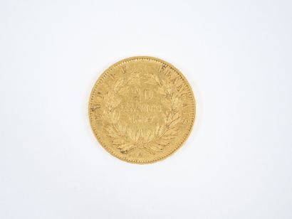 Pièce de 20 francs en or, Napoléon III tête...