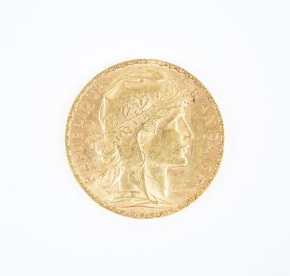 Pièce de 20 francs en or, Marianne, 1905...