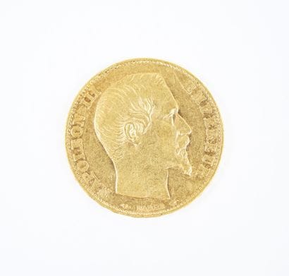 Pièce de 20 francs en or, Napoléon III tête...