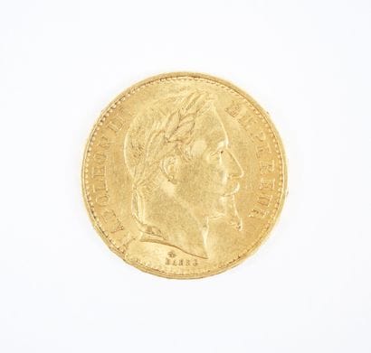 Pièce de 20 francs en or, Napoléon III tête...