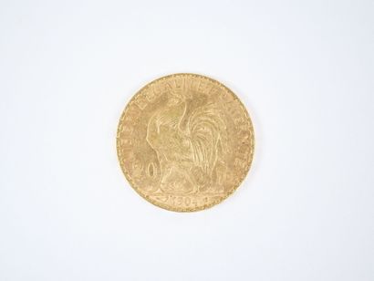 Pièce de 20 francs en or, Marianne, 1904...