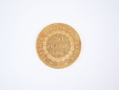 Pièce de 20 francs en or, Génie, 1896 A.