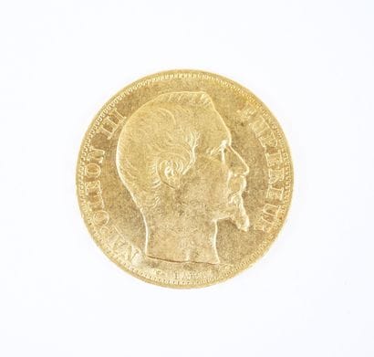Pièce de 20 francs en or, Napoléon III tête...