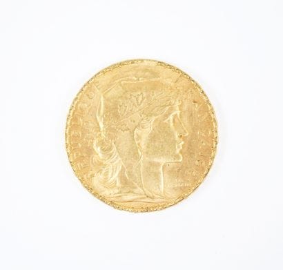 Pièce de 20 francs en or, Marianne, 1910...