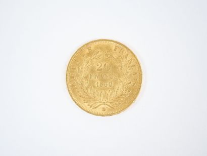 Pièce de 20 francs en or, Napoléon III tête...