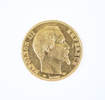 Pièce de 20 francs en or, Napoléon III tête...