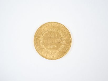 Pièce de 20 francs en or, Génie, 1877 A.