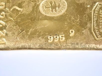 Lingot en or jaune d'1 kg (995,9 g), numéroté...