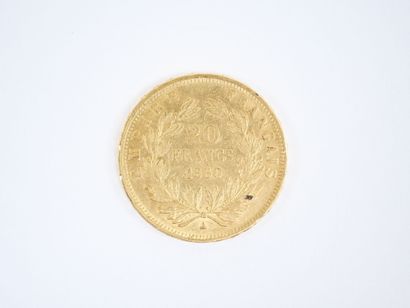 Pièce de 20 francs en or, Napoléon III tête...