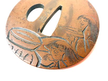 Japon, période Edo (1603 - 1868).
Tsuba circulaire...