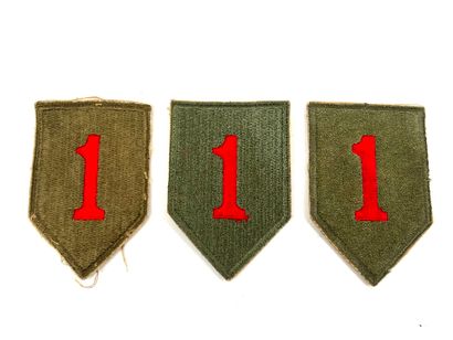 United States, 2nd GM.
Set of three 1st Infantry...