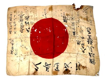 Japon, 2ème GM.
Drapeau « Hinomaru Yosegaki...