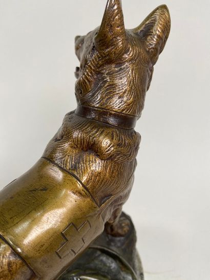 Jean CARLUS (1852-1930). 
En bataille. 
Sculpture...