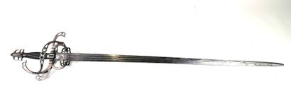France, XXème.
Rapière de style XVIIème.
En...