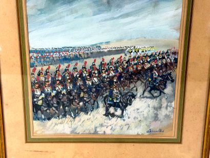 France, IIIème République (1870-1940).
Gouache...