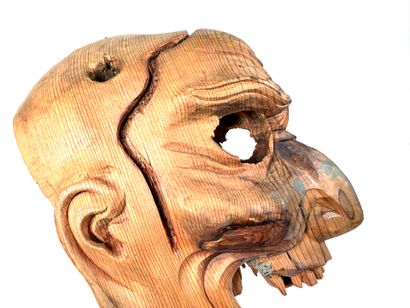 Japon, fin de la période Edo (1603 - 1868).
Masque...