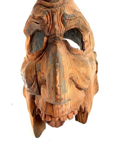 Japon, fin de la période Edo (1603 - 1868).
Masque...