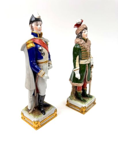 Deux sujets en porcelaine de Saxe Scheibe-Alsbach...