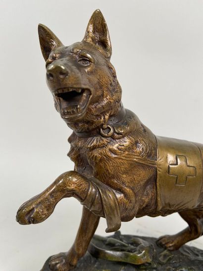 Jean CARLUS (1852-1930). 
En bataille. 
Sculpture...