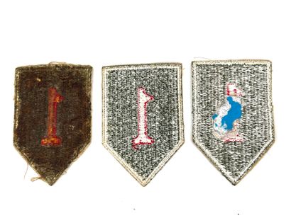 United States, 2nd GM.
Set of three 1st Infantry...