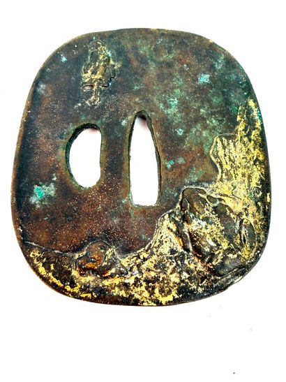Japon, période Edo (1603 - 1868).
Tsuba Naga...