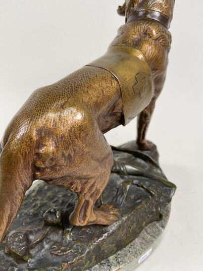 Jean CARLUS (1852-1930). 
En bataille. 
Sculpture...