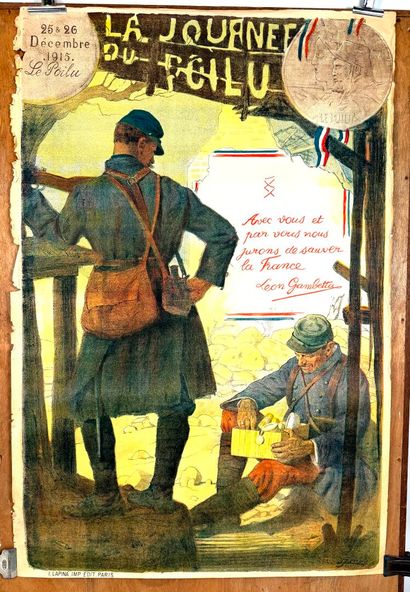 France, 1ère GM.
Affiche lithographiée 