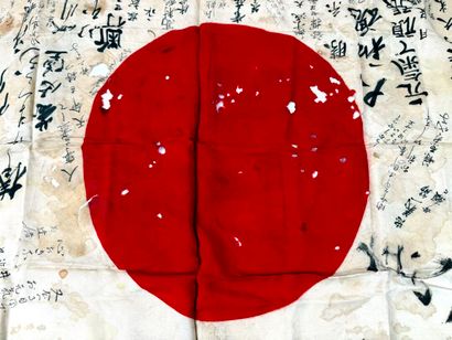 Japon, 2ème GM.
Drapeau « Hinomaru Yosegaki...