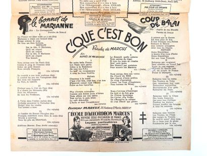 France, IIIème République (1870-1940).
Partition...
