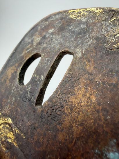 Japon, période Edo (1603 - 1868).
Tsuba Naga...