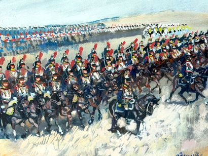 France, IIIème République (1870-1940).
Gouache...