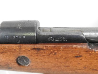 Allemagne, 1ère GM.
Rare fusil à verrou Gewehr...