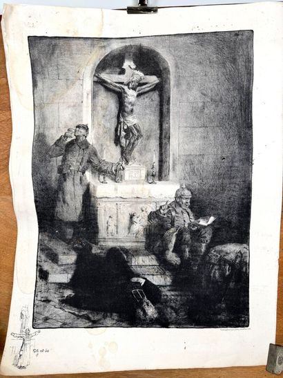Indéterminé, XXème.
Lot de deux gravures...