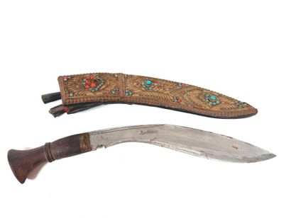 Inde, XXe.
Poignard traditionnel « Kukri...
