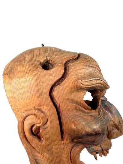 Japon, fin de la période Edo (1603 - 1868).
Masque...