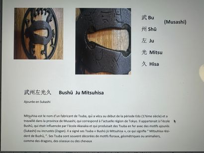Japon, période Edo (1603 - 1868).
Tsuba circulaire...