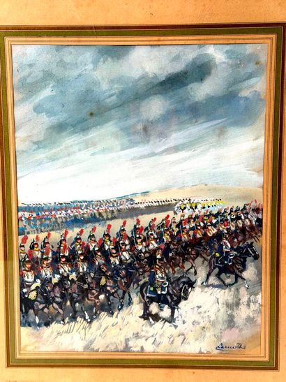 France, IIIème République (1870-1940).
Gouache...