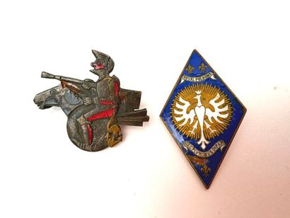 France, XXème.
Lot d'insignes régimentaires...