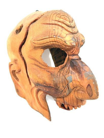 Japon, fin de la période Edo (1603 - 1868).
Masque...