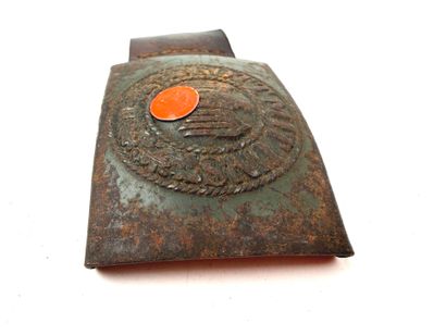 Germany, 2nd GM.
Heer troop belt buckle.
Steel...