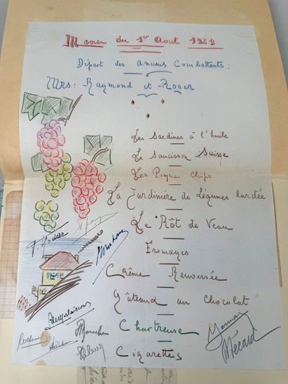 France, 2ème GM.
Bel ensemble de documents...