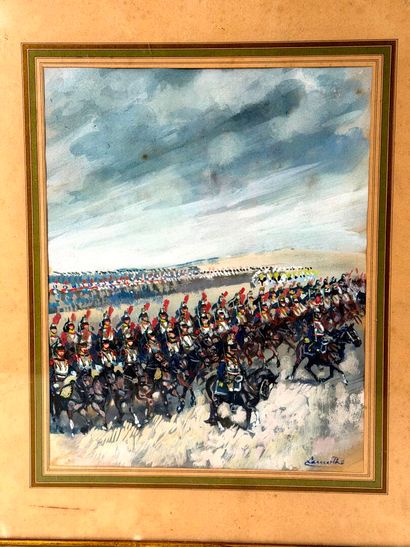 France, IIIème République (1870-1940).
Gouache...
