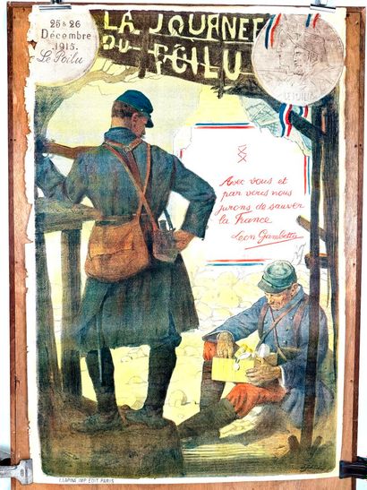 France, 1ère GM.
Affiche lithographiée 